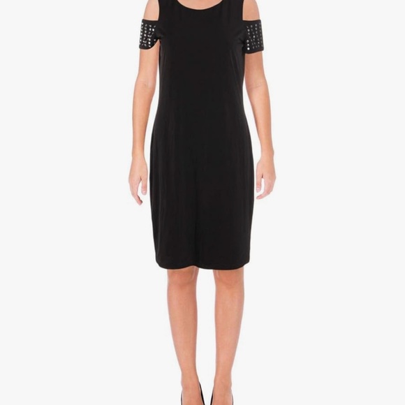 Calvin Klein Black Studded Cold Shoulder Dress - Picture 3 of 13